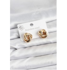 316L Çelik Gold Renk Sarmal Model Kadın Küpe