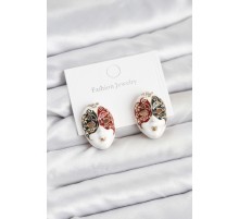 Maske Model Pirinç Kadın Küpe