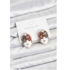 Maske Model Pirinç Kadın Küpe