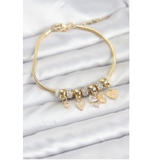 Kelebek Charmlı Gold Renk Kadın Bileklik