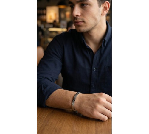 316L Çelik Gümüş Renk Ayetel Kürsi Yazılı Bileklik