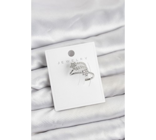 Gümüş Renk Zirkon Taşlı Yıldız Model Kıkırdak Earcuff Küpe