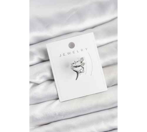 Gümüş Renk Pirinç Diken Model Kıkırdak Earcuff Küpe