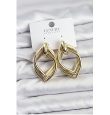 Vintage Gold Renk Pirinç Kadın Küpe