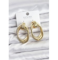 Pirinç Gold Renk Damla Model Vintage Kadın Küpe