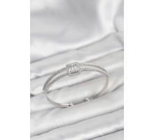 Pirinç Gümüş Renk Baget Model Kadın Bileklik