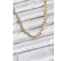 Gold Renk Pirinç Tifani Model Kadın Kolye