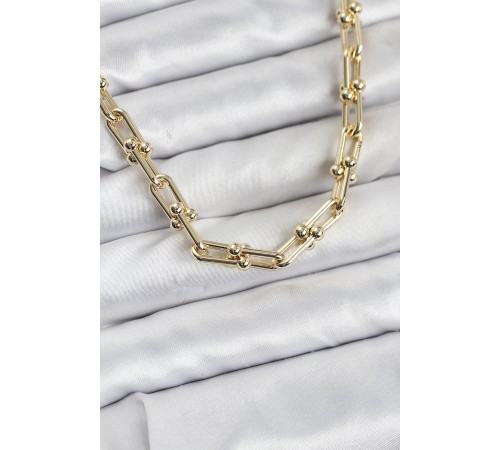 Pirinç Gold Renk Tifani Model Kadın Kolye