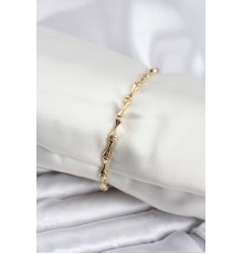 Pirinç Gold Renk VIP Seri İnce Kemik Model Zirkon Taşlı Kadın Bileklik