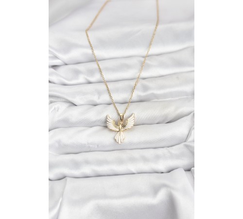 316L Çelik Zincir Gold Renk Anka Kuşu Model Kadın Kolye