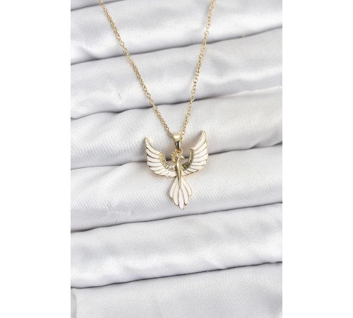 316L Çelik Zincir Gold Renk Anka Kuşu Model Kadın Kolye