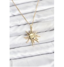 316L Çelik Zincir Gold Renk Güneş Model Kadın Kolye