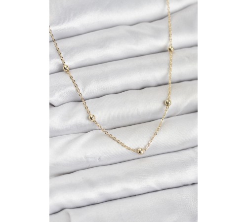 CM Gold Renk Top Zincirli Kadın Kolye