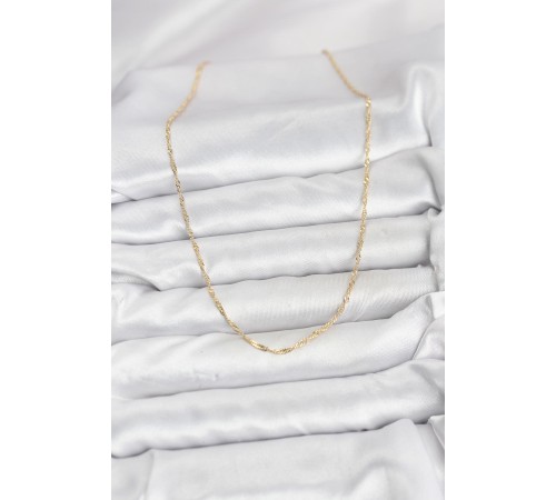 CM 14K Gold Renk Pirinç Ezme Burgu Model Kadın Kolye