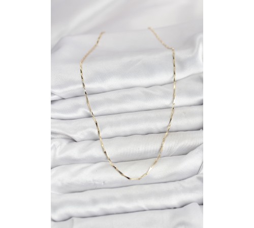 CM 14K Gold Renk İnce Kesim Çubuk Model Zincir Kadın Kolye