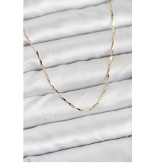 CM 14K Gold Renk İnce Kesim Çubuk Model Zincir Kadın Kolye