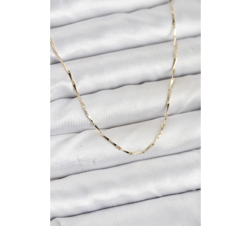 CM 14K Gold Renk İnce Kesim Çubuk Model Zincir Kadın Kolye