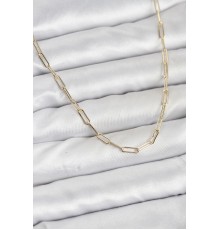 CM 14K Gold Renk Pirinç Ataç Zincir Kadın Kolye