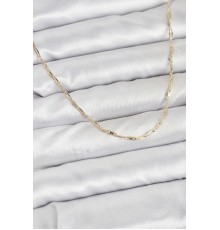 CM 14K Gold Renk Pirinç Ataç Zincir 60 cm Kadın Kolye