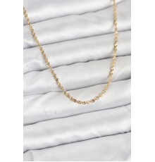 CM 14K Gold Renk Ezme Burgu Zincir Model 60 cm Kadın Kolye