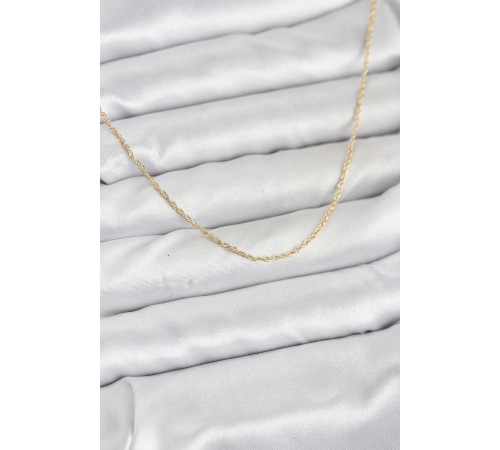 CM 14K Gold Renk Burgu Model 60 cm Kadın Kolye