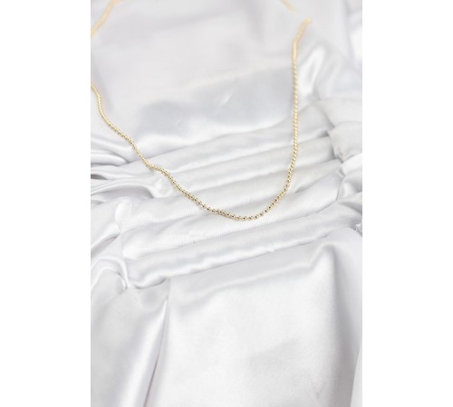 CM 14K Gold Renk Top Zincirli Model 60 cm Kadın Kolye