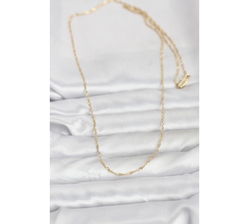 CM 14K Gold Renk Burgu Model 60 cm Kadın Kolye