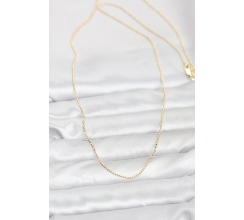 CM 14K Gold Renk İnce Top Zincirli 60 cm Kadın Kolye