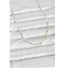 CM 14K Gold Renk Çubuk Kesme Zincir Model 60 cm Kadın Kolye