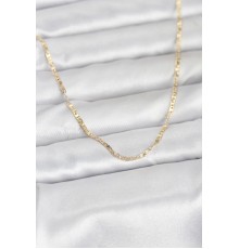 CM 14K Gold Renk Yassı Zincir Model 60 cm Kadın Kolye