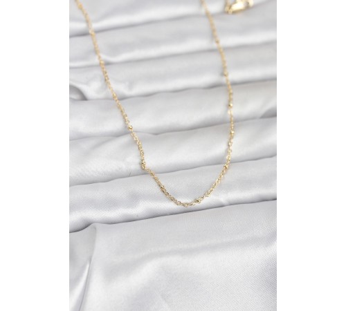 CM 14K Gold Renk Burgu Model 60 cm Kadın Kolye