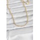 CM 14K Gold Renk Halka Zincir Model 60 cm Kadın Kolye