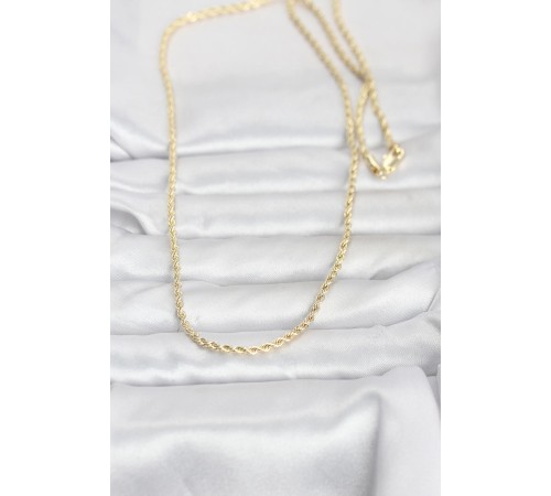 CM 14K Gold Renk Burgu Model Zincirli 60 cm Kadın Kolye