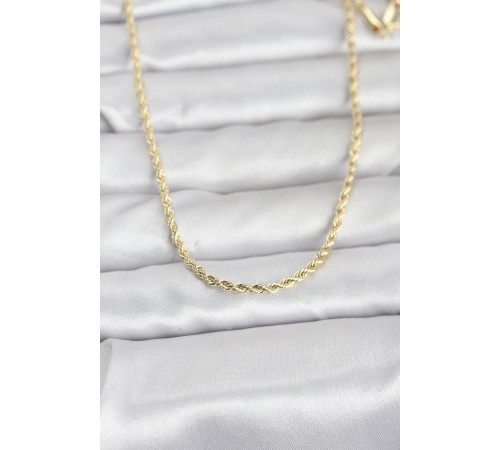 CM 14K Gold Renk Burgu Model Zincirli 60 cm Kadın Kolye