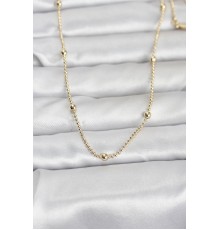 CM 14K Gold Renk Top Zincir 60 cm Kadın Kolye