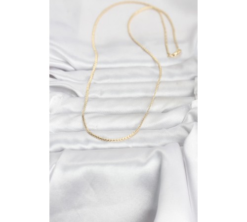 CM 14K Gold Renk Yassı Zincir Model 60 cm Kadın Kolye