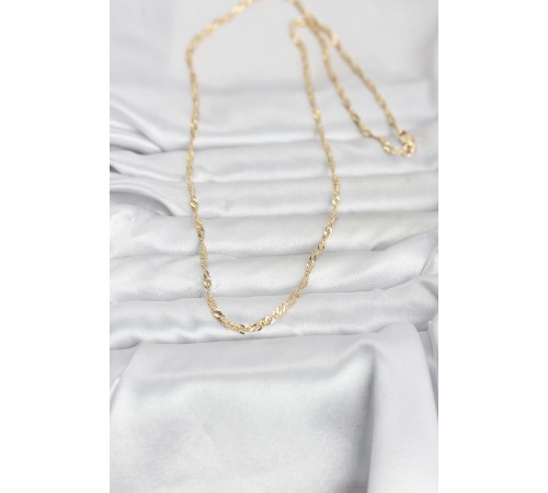 CM 14K Gold Renk Burgu Yassı Model 60 cm Kadın Kolye