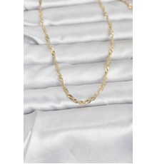 CM 14K Gold Renk Burgu Yassı Model 60 cm Kadın Kolye
