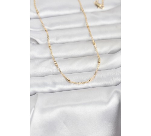 CM 14K Gold Renk Bar Zincir Model 60 cm Kadın Kolye
