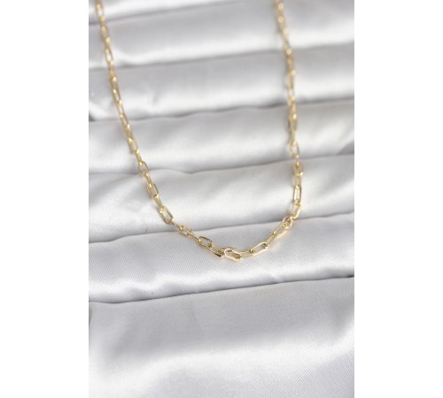 CM 14K Gold Renk Ataç Zincir Model 60 cm Kadın Kolye