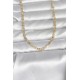 CM 14K Gold Renk Lazer Kesim Zincirli Model 60 cm Kadın Kolye