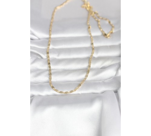 CM 14K Gold Renk Çizgi Lazer Model 60 cm Kadın Kolye