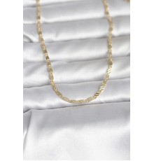 CM 14K Gold Renk Çizgi Lazer Model 60 cm Kadın Kolye
