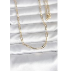 CM 14K Gold Renk Ataç Zincirli Model 60 cm Kadın Kolye