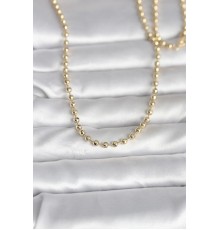 CM 14K Gold Renk Top Zincirli Model 60 cm Kadın Kolye