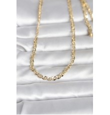 CM 14K Gold Renk Yassı Oval Zincirli Model 60 cm Kadın Kolye