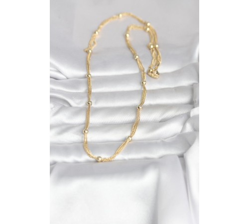 CM 14K Gold Renk Topçuk Model 60 cm Kadın Kolye