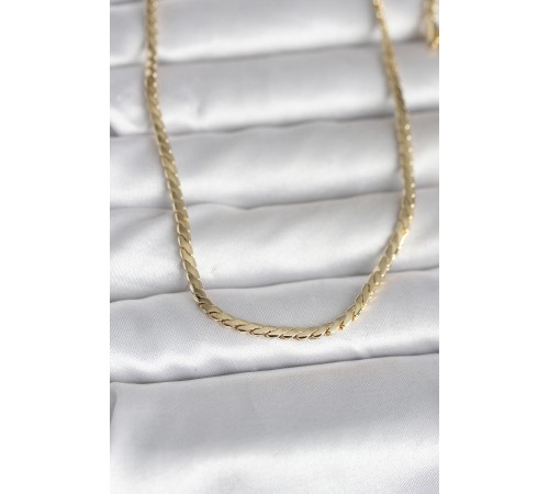 CM 14K Gold Renk Yassı Model 60 cm Kadın Kolye