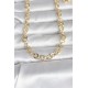 CM 14K Gold Renk Kalın Halka Zincirli 60 cm Kadın Kolye