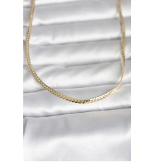 CM 14K Gold Renk Yassı Zincir Model 45 cm Kadın Kolye